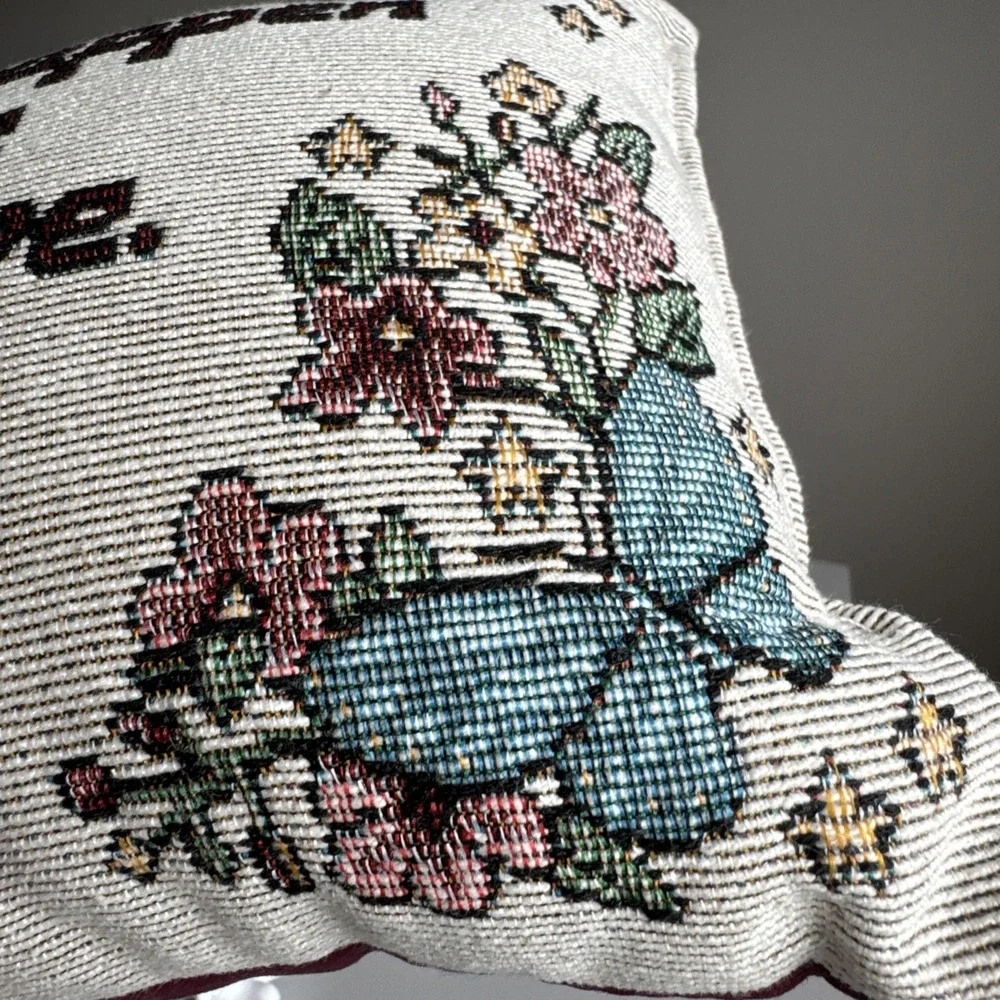 Tapestry Pillow Miracles Happen To Those Who Believe 90's Cottagecore 11x8